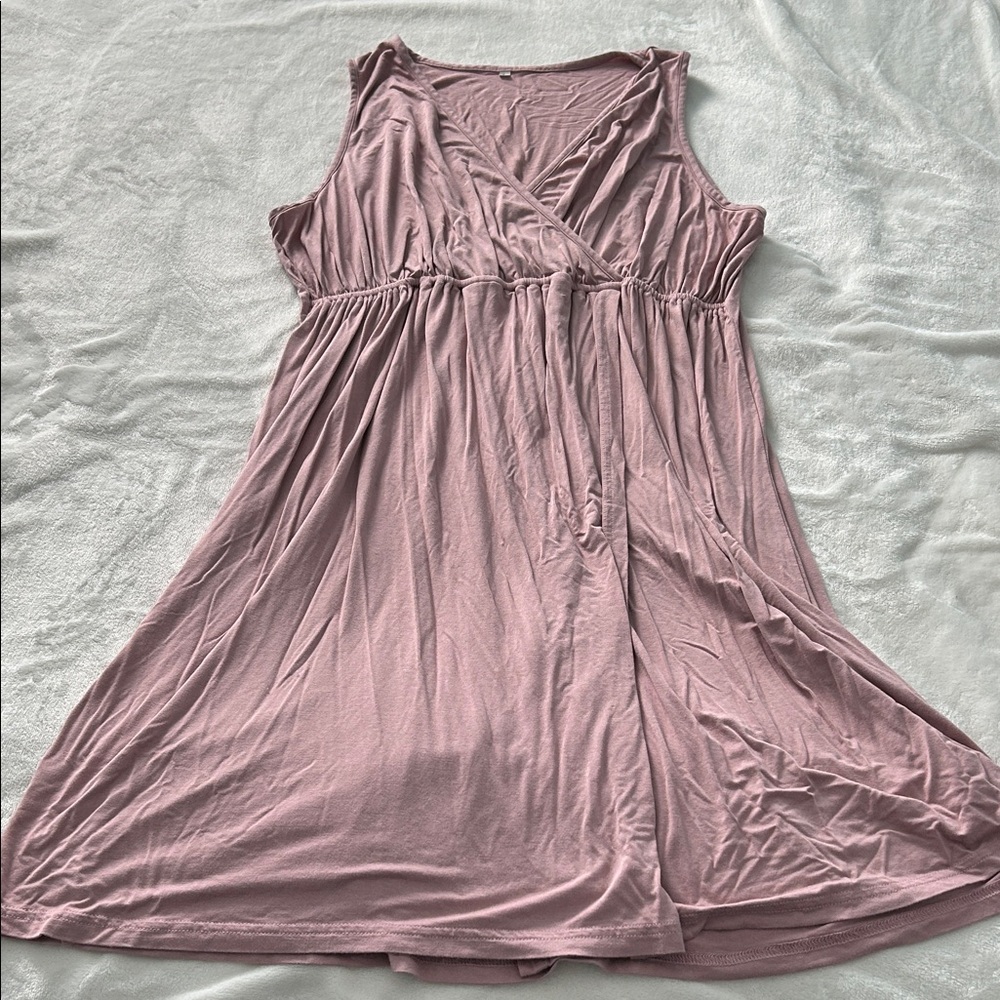 Elegant Pink Sleeveless Dress